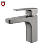 Pistola de proveedor de fábrica, montaje en cubierta gris, monomando, grifo mezclador para fregadero, grifo para lavabo de baño