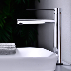 Grifo mezclador monomando de una sola palanca con montaje en cubierta de latón de estilo europeo Grifo para lavabo de baño