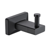 Accesorios de baño de latón moderno Gancho para bata único negro Gancho para toalla Gancho para ropa