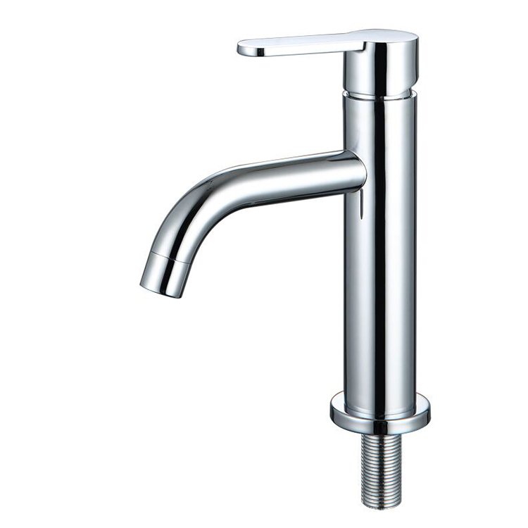 Grifo de lavabo de baño de latón de agua fría de una sola manija de fábrica de Guangdong