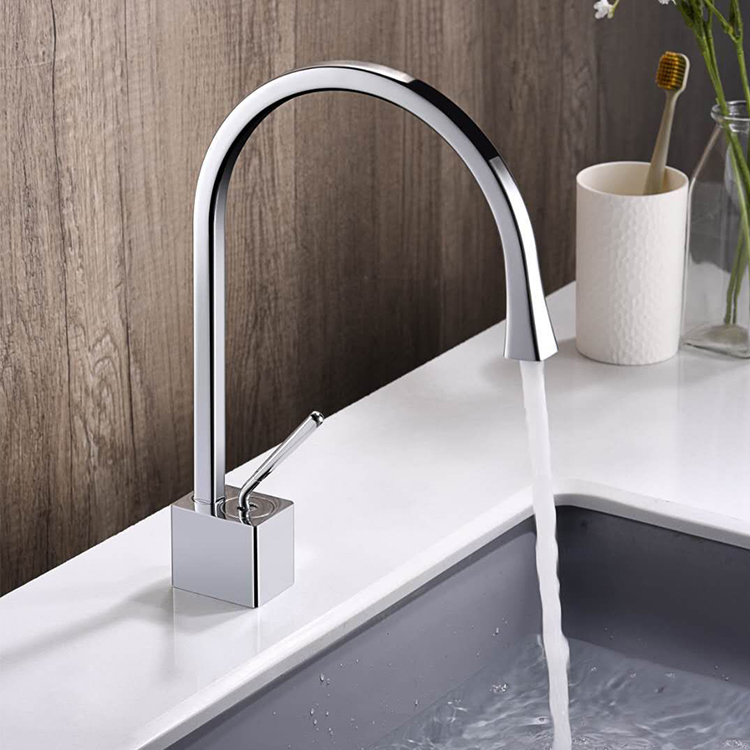 Hermoso diseño de baño mezclador de tocador grifo de agua de una sola manija grifo de lavabo de latón