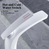 Venta caliente al por mayor blanco caliente y fría mezclador de agua grifo de baño de una sola palanca grifo