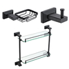 "Morden Sanitary Ware latón negro mate baño accesorio inodoro baño accesorios conjunto"
