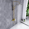 2021 Aamzon Gran oferta Juego de ducha montado en la pared de oro cepillado con ducha de mano para baño