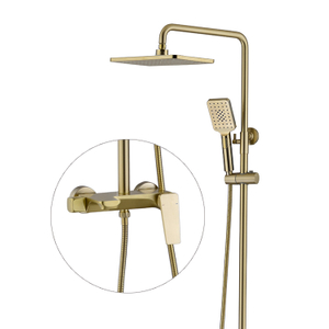 Kaiping Sanitary Ware Factory Juego de ducha de grifo de baño Golden Rain