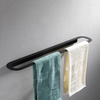 Accesorios de baño Barra de toalla individual para montaje en pared de acero inoxidable negro Barra de toalla individual