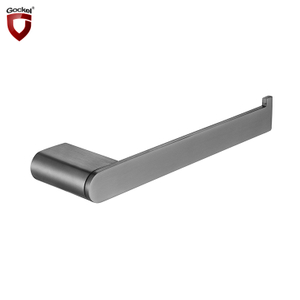 2021 Nuevo diseño Montado en la pared Pistola de baño de acero inoxidable Barra de toalla negra Toallero individual