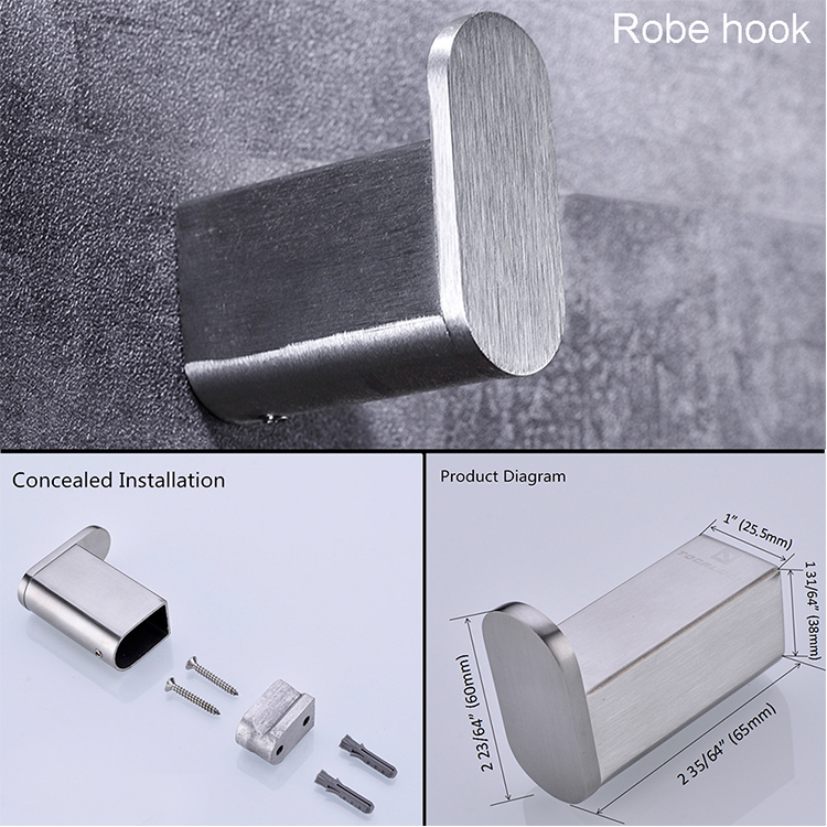 "Papel higiénico de níquel cepillado montado en la pared, accesorios de baño, soporte para toallero, juego de accesorios de baño"