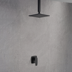 Juego de grifo de ducha oculto de latón montado en la pared negro mate de cobre de una sola manija de gran oferta de Amazon para baño