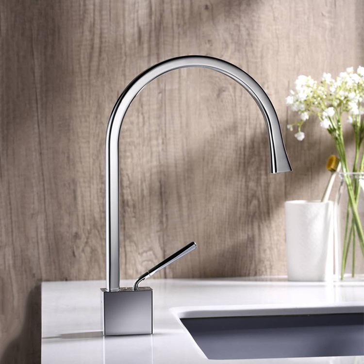 Grifo mezclador de tocador de baño de hermoso diseño grifo de lavabo de latón de un solo mango