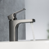 Pistola de proveedor de fábrica, montaje en cubierta gris, monomando, grifo mezclador para fregadero, grifo para lavabo de baño