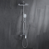 Moderno Kaiping Factroy Juego de mezclador de ducha de lluvia para baño cromado montado en la pared con barra deslizante