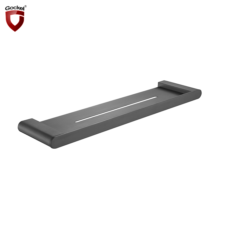 Estante del cuarto de baño del cepillo del níquel del negro del arma del hardware del cuarto de baño de la fábrica directa moderna