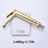 Grifo de baño de lavabo de recipiente alto de oro cepillado Popular grifo mezclador de tocador de lavabo de un solo orificio