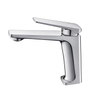 Artículos sanitarios Grifo monomando para lavabo de un orificio de latón cromado montado en cubierta Grifo monomando para baño