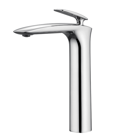 Gockel Venta al por mayor Grifo mezclador de lavabo alto cromado montado en la cubierta Grifo de lavabo de encimera para baño