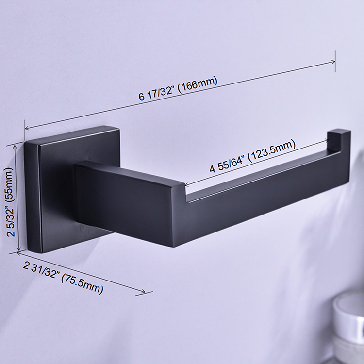 Accesorios de baño de acero inoxidable, soporte para pañuelos de papel higiénico, soporte para pañuelos de papel negro mate montado en la pared