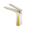 2021 Luxury Cropper White and Titanium Gold Grifo para lavabo Grifo para lavabo facial para baño
