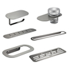 2022 logotipo personalizado pistola gris acero inoxidable 6 piezas baño baño accesorios conjunto