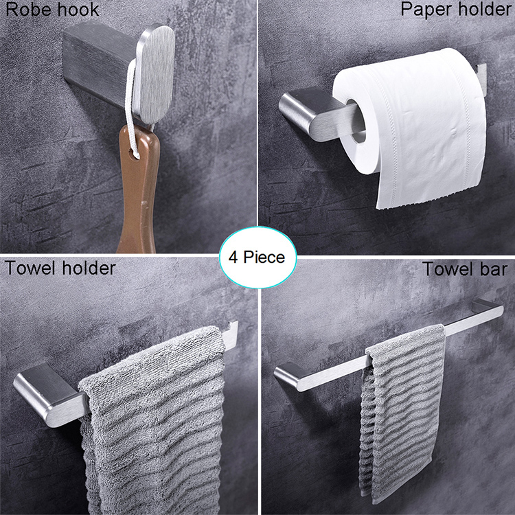 "Papel higiénico de níquel cepillado montado en la pared, accesorios de baño, soporte para toallero, juego de accesorios de baño"