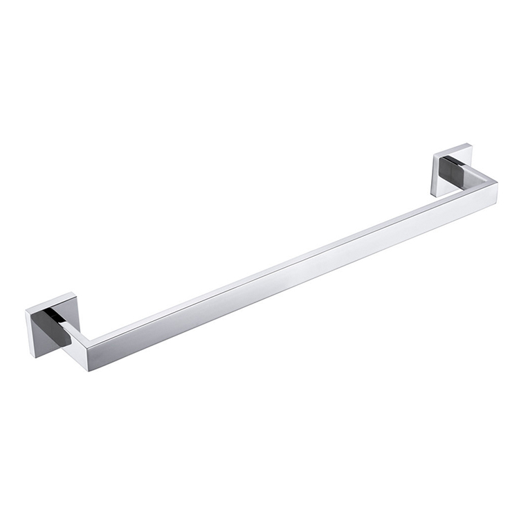 Fábrica de China Accesorios de baño de acero inoxidable montados en la pared Toallero cromado Barra de toalla individual