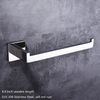 Accesorios de baño modernos de acero inoxidable OEM, toallero de baño montado en la pared cromado, toallero individual