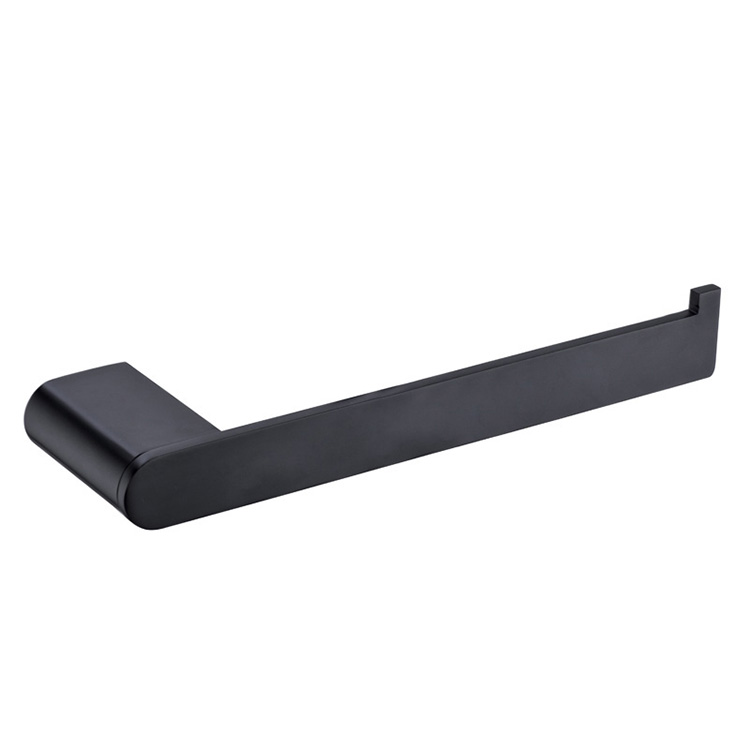 Accesorios de baño de acero inoxidable 304 Soporte de toalla de anillo de toalla negro mate montado en la pared