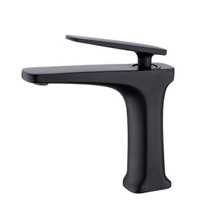Grifo monomando de agua caliente y fría para baño, moderno, negro mate, 2021