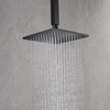 Juego de ducha de baño negro moderno en juego de grifo mezclador de ducha de lluvia oculto cuadrado montado en la pared